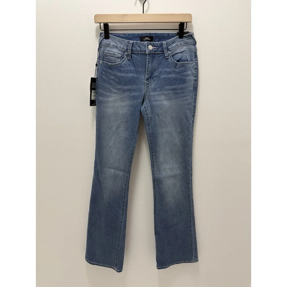 True Religion Becca Single Needle Bootcut Crystal Stud Pocket Light Women 27 New